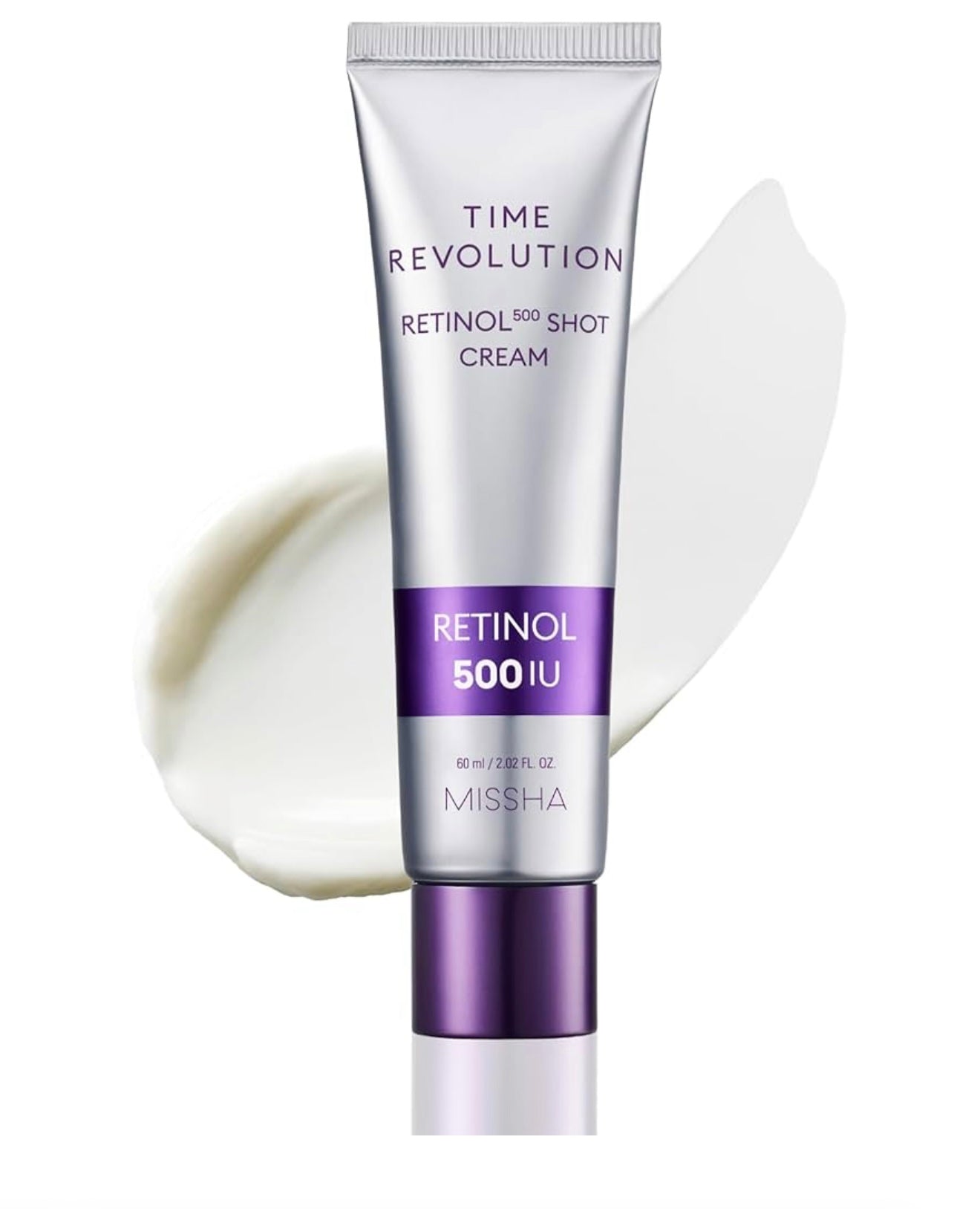 MISSHA Retinol 500 Shot Cream – Korean Anti-Wrinkle Treatment with Probiotics for Firm, Youthful Skin