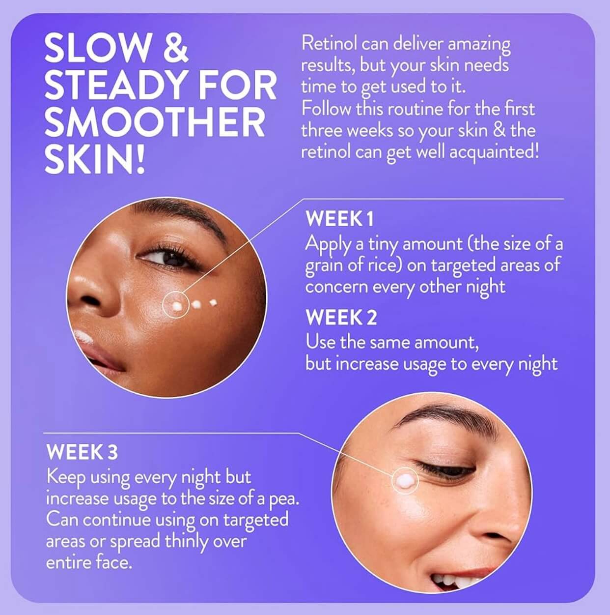 Korean skincare serum with retinol to reduce fine lines