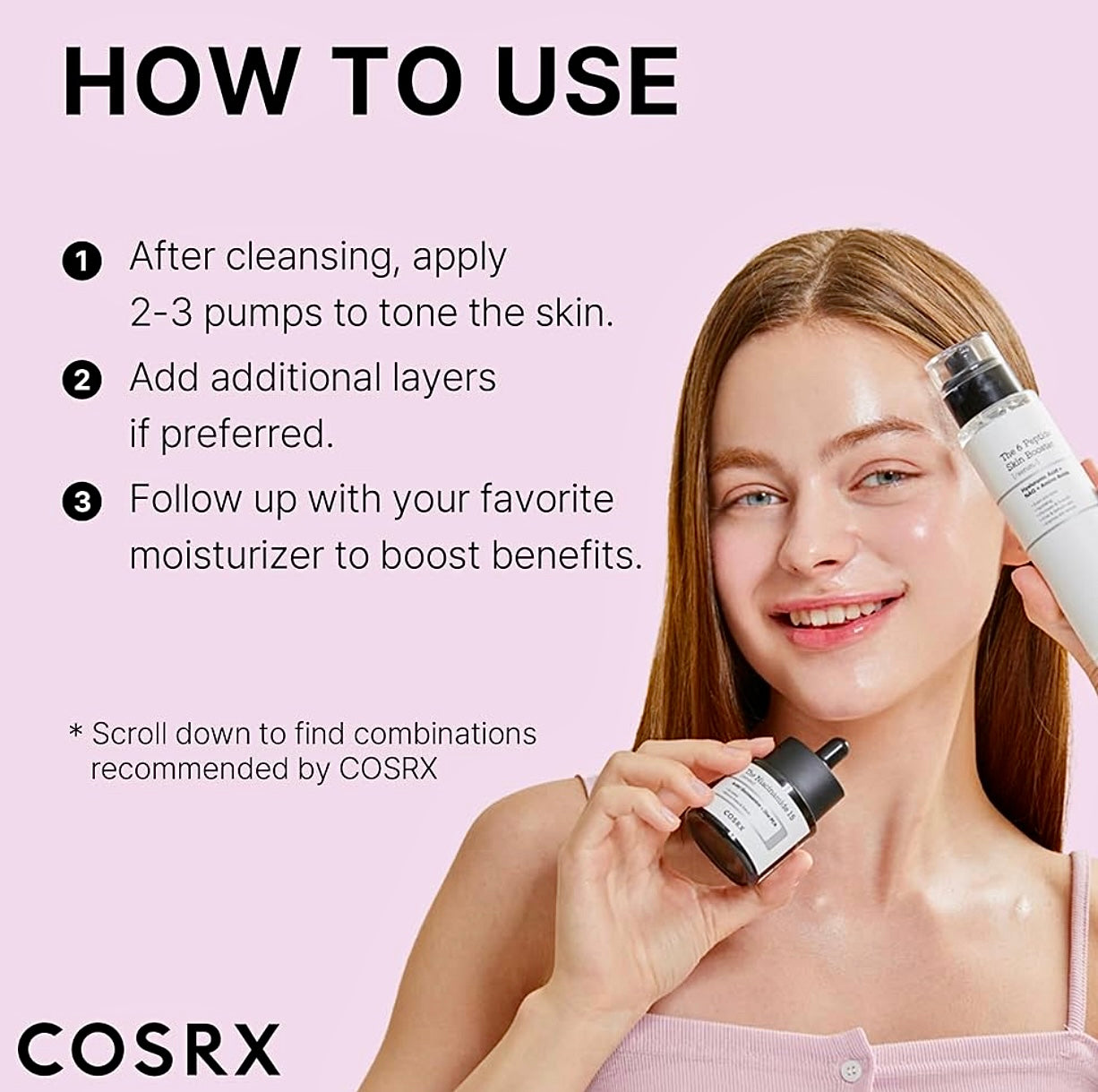 COSRX 6 Peptide Skin Booster Serum 150ml – Korean Anti-Aging Essence for Firmness, Pore Care & Radiant Skin