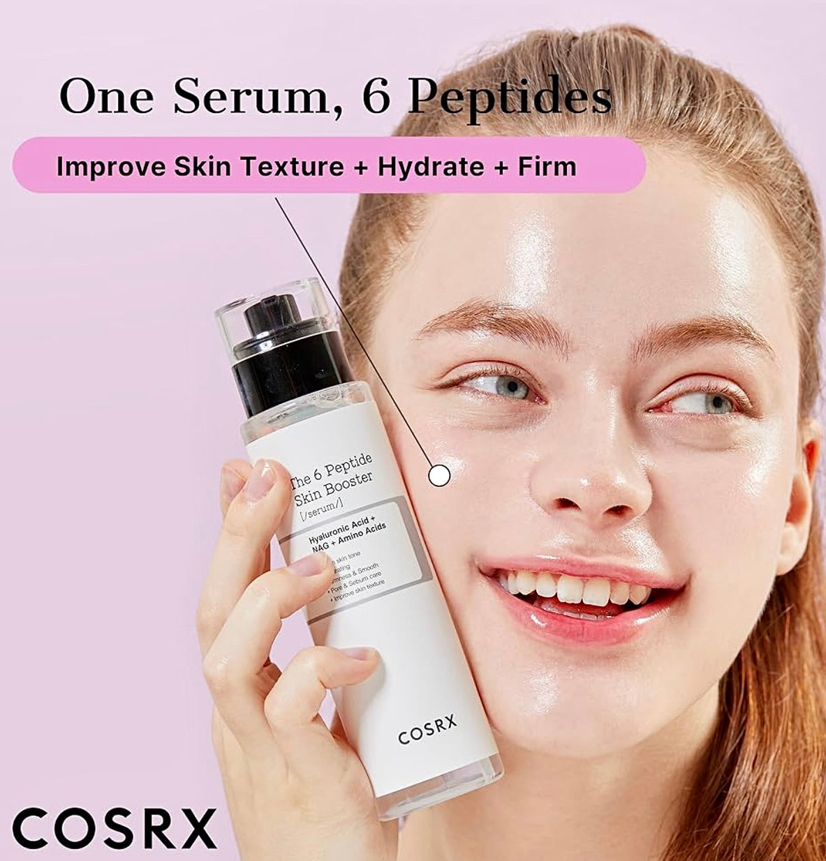 COSRX 6 Peptide Skin Booster Serum 150ml – Korean Anti-Aging Essence for Firmness, Pore Care & Radiant Skin